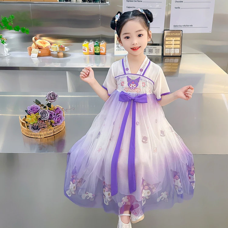 女宝宝夏季库洛米汉服连衣裙2025新款古风美乐蒂中国风公主裙夏装