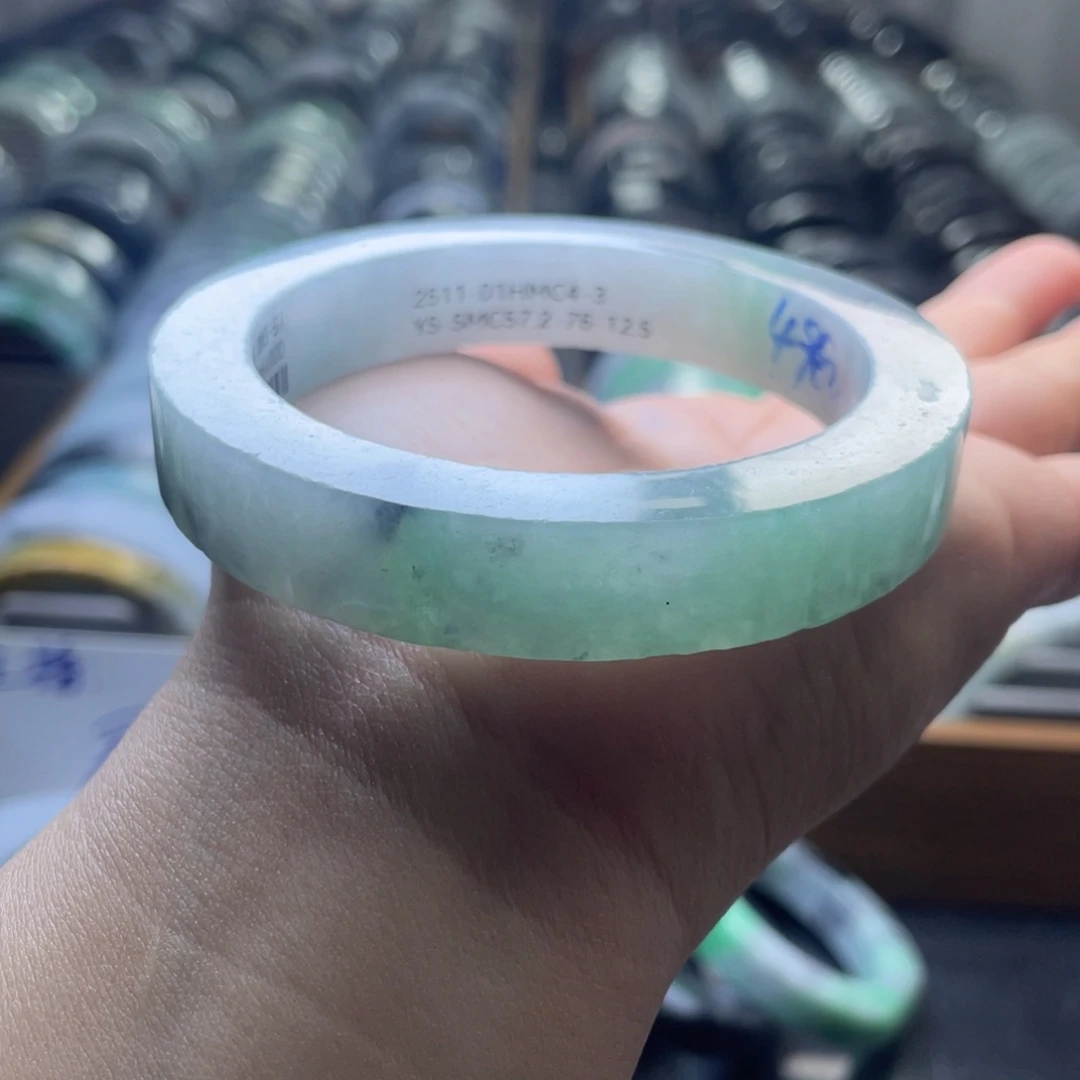 定制翡翠未镶嵌纯天然翡翠手镯定制