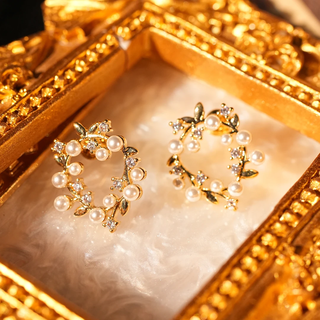 铜合金耳饰 【8809】lele耳钉简约气质复古精致小众优雅