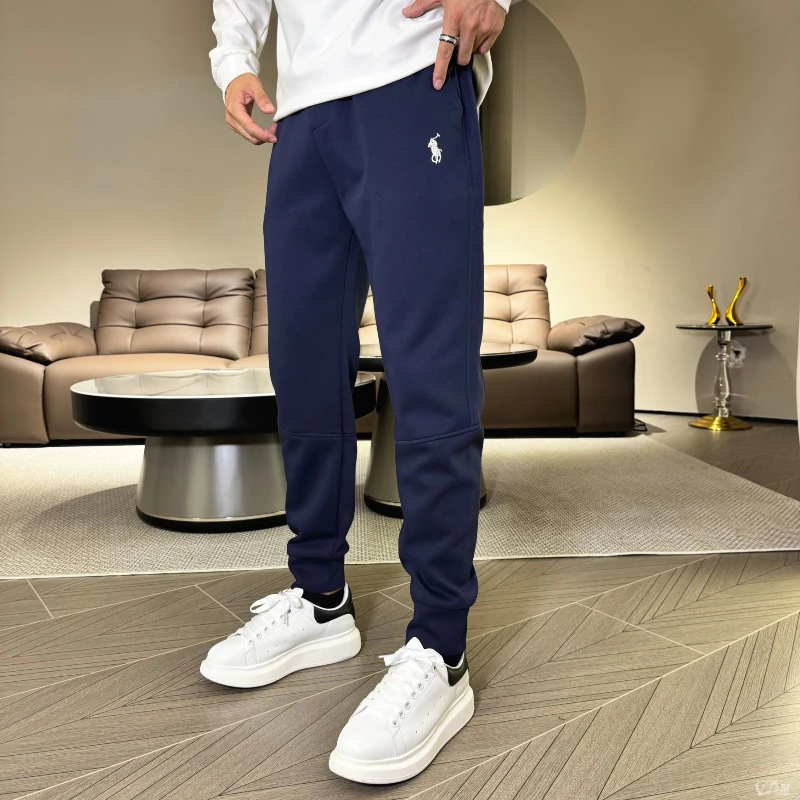 轻奢宽松潮长洋气士休闲裤运动裤男潮流休闲裤刺绣季子秋裤男修身