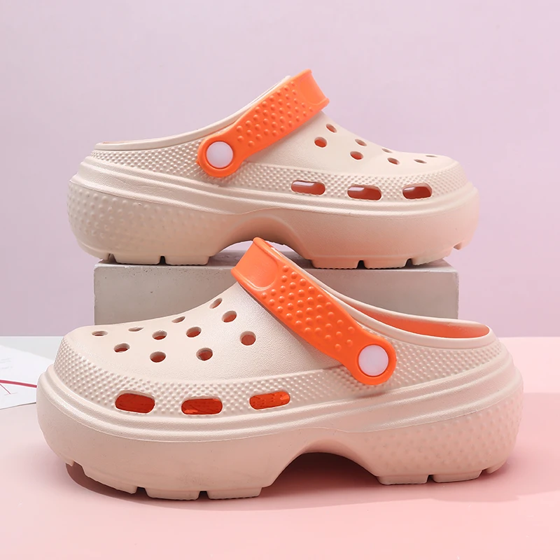 （直播福利款）女款2025新款爆款洞洞鞋拖鞋包头夏季外穿软底沙滩鞋