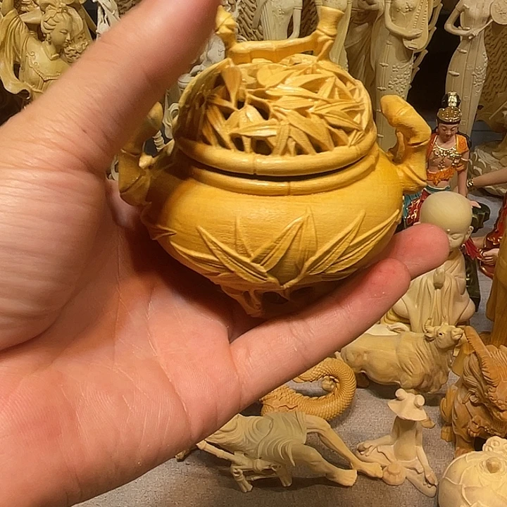 一***人黄杨木小叶小号香炉