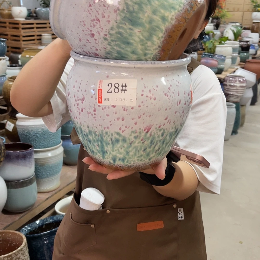 紫砂花盆高度19口径20厘米