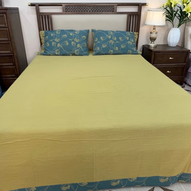 【郁金香约】古韵轻纱240*250床单枕套三件套