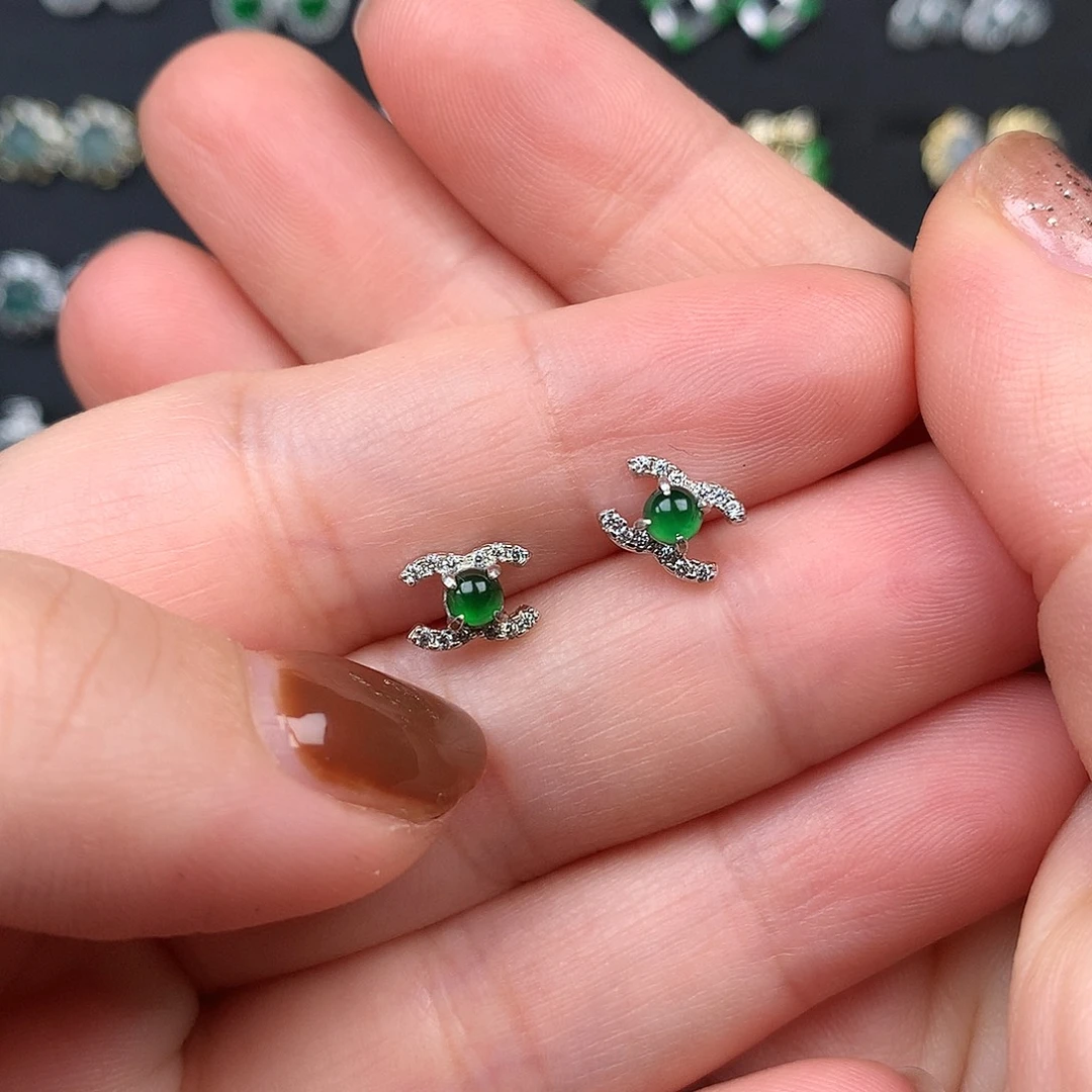 翡翠银S925镶嵌戒指