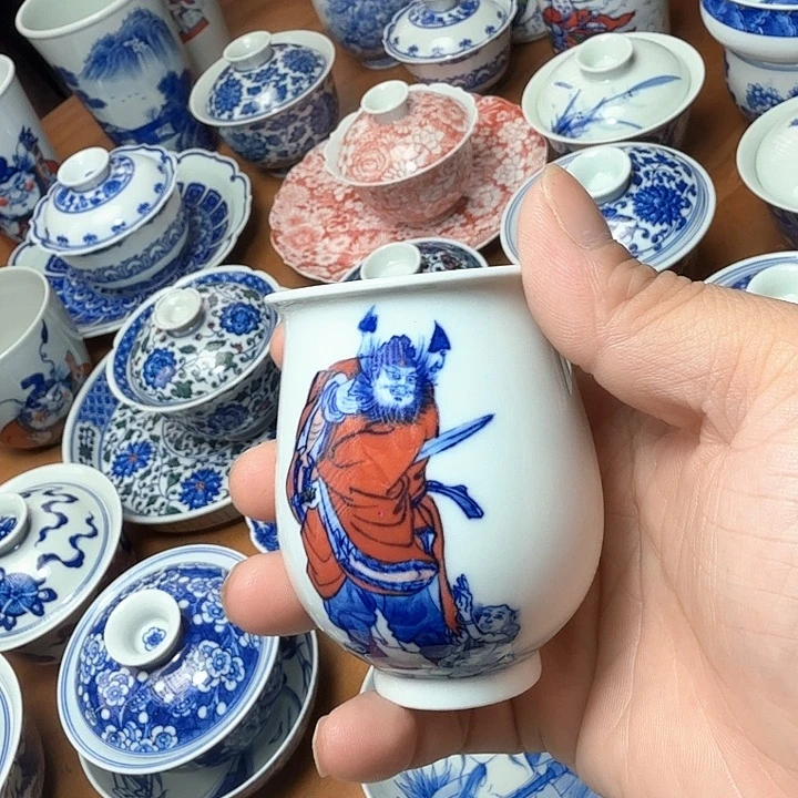 陶手绘钟馗福利款单杯