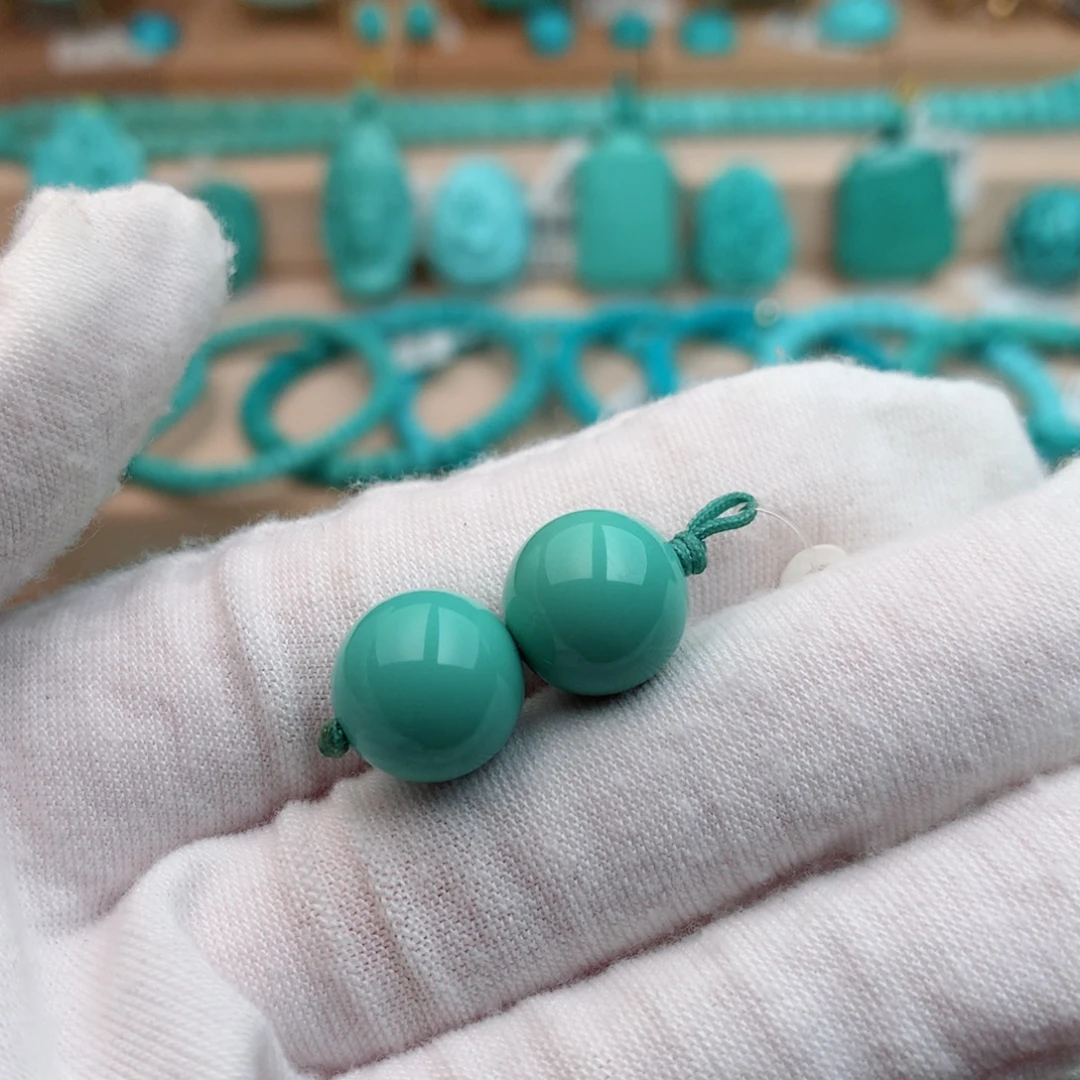 绿松石未镶嵌珠宝奇石12mm