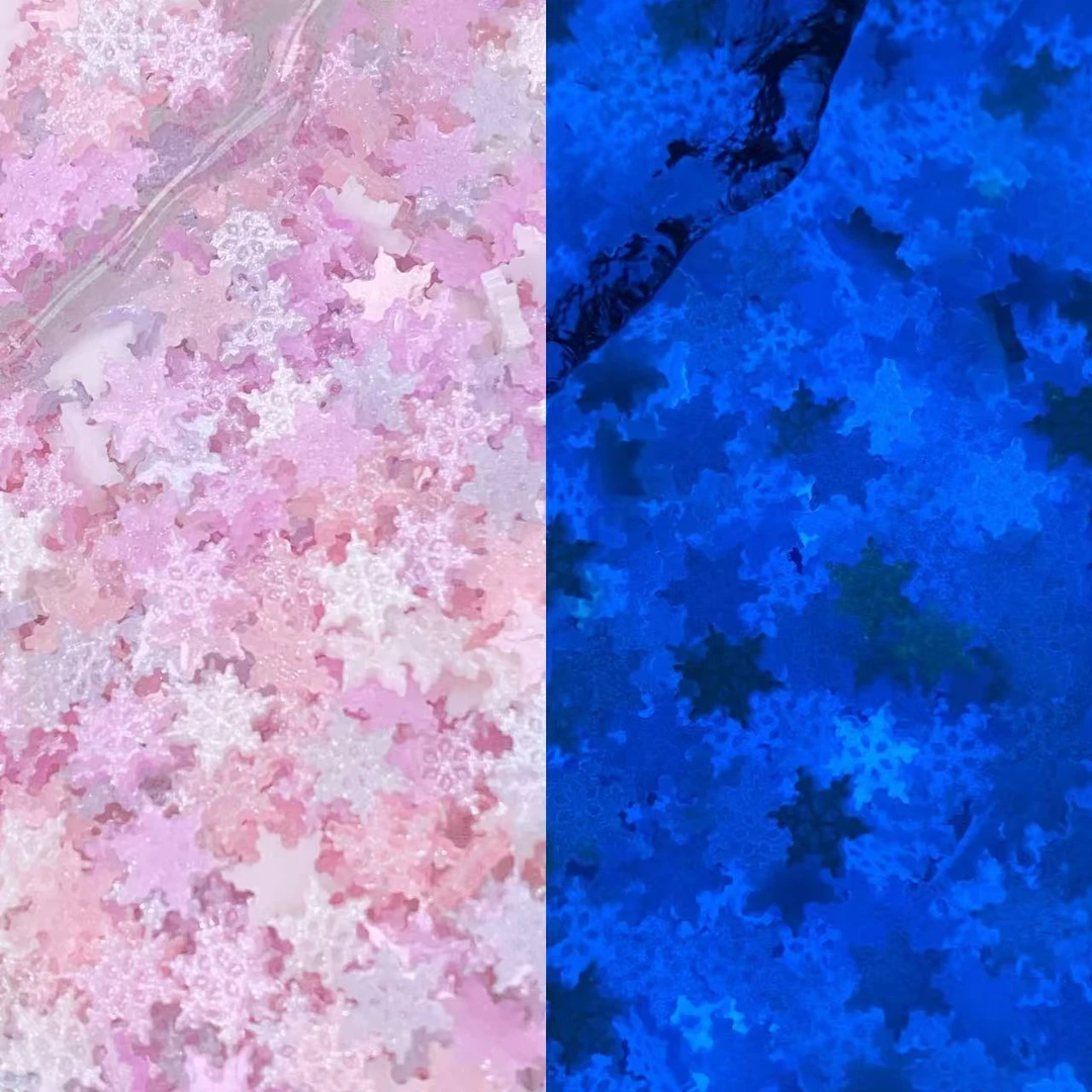 【初雪】夜光树脂雪花合集！！美甲手工DIY配饰！！