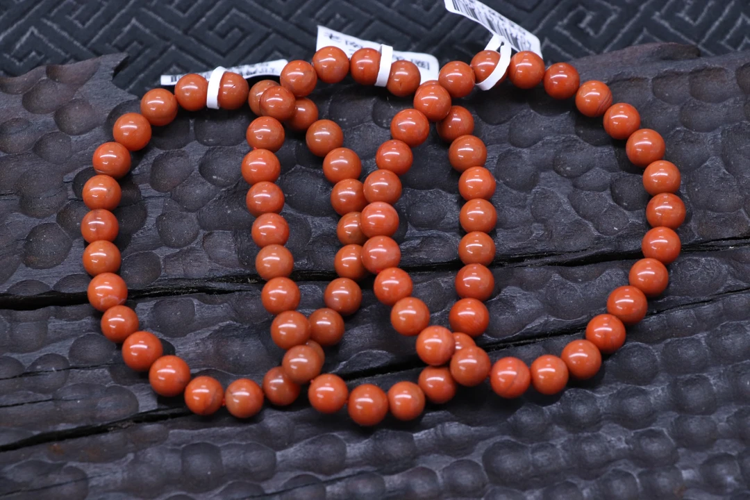 原矿无优化天然保山阿东寨老南红单圈7mm左右手串多样性发一条
