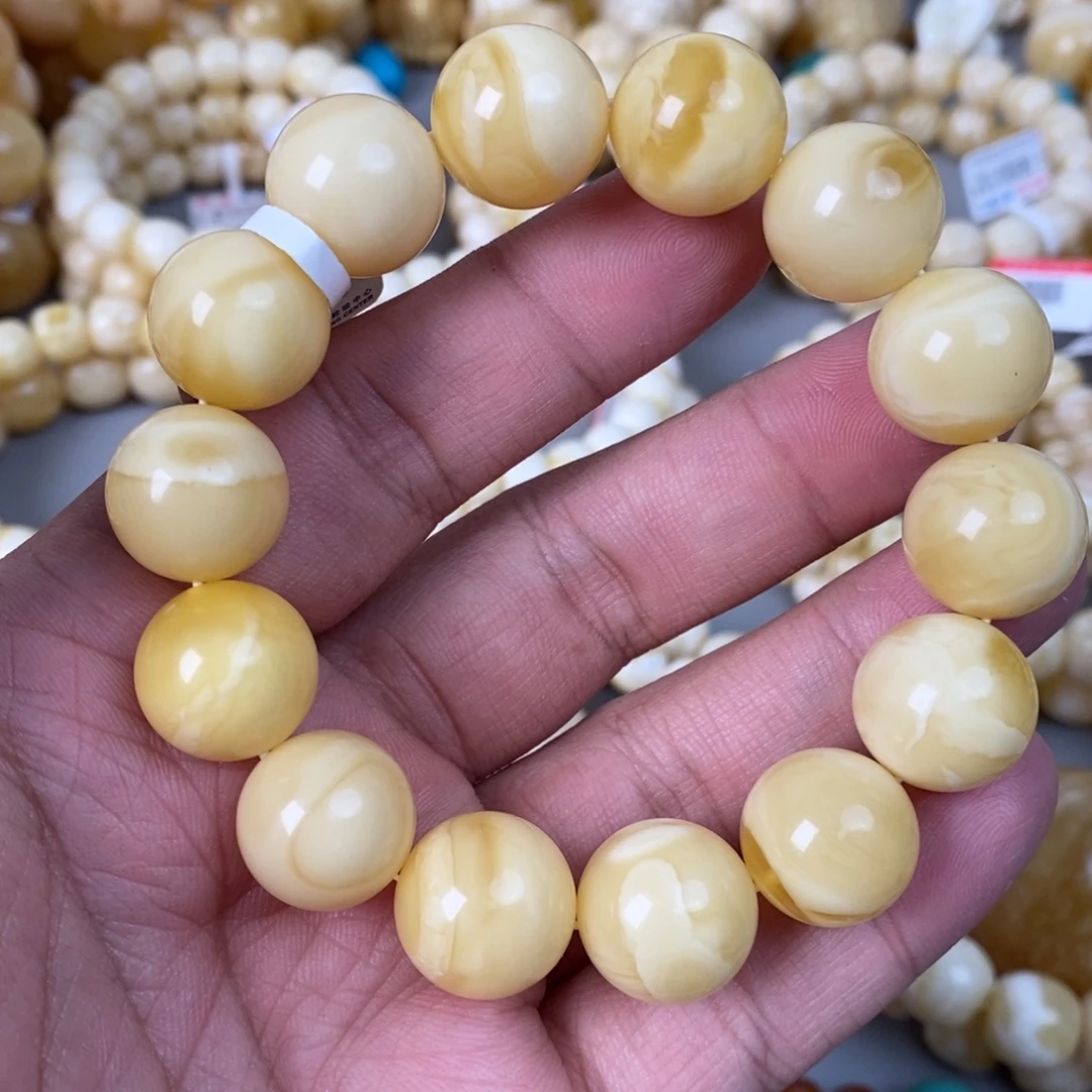 蜜蜡未镶嵌珠宝奇石16mm 34g