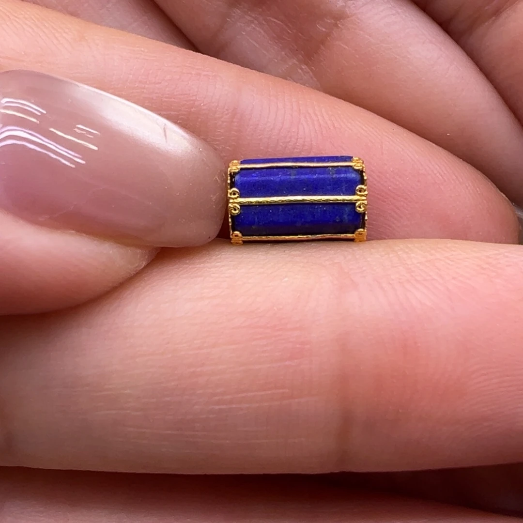 青金石18K金镶嵌配件配件