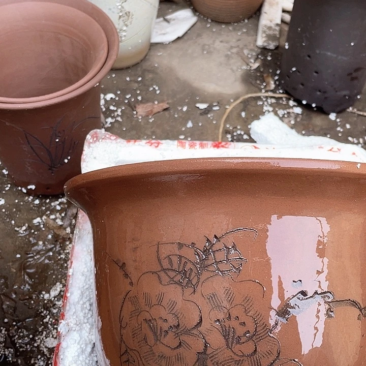 紫砂30平角金钟花盆