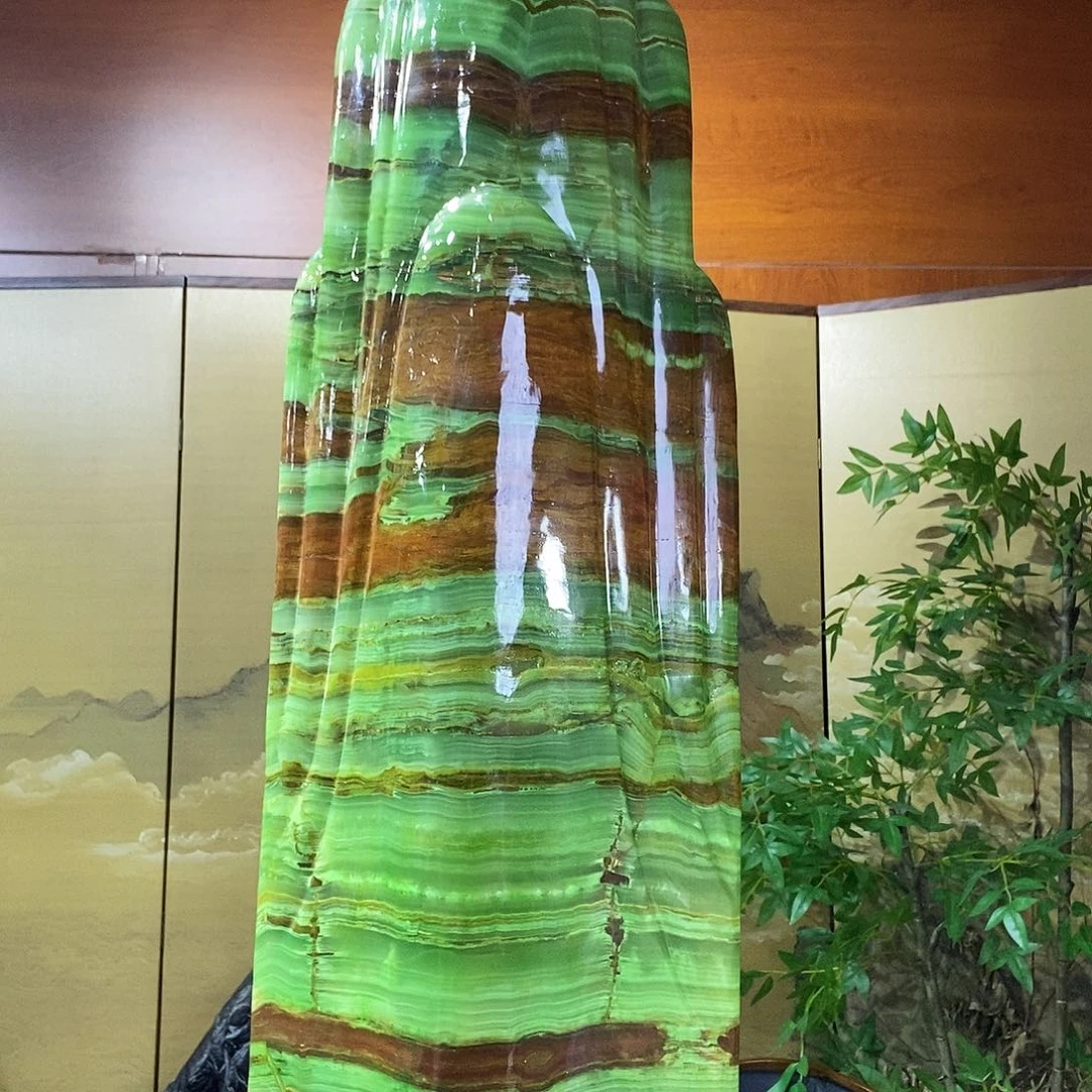 石材山水画作品摆件