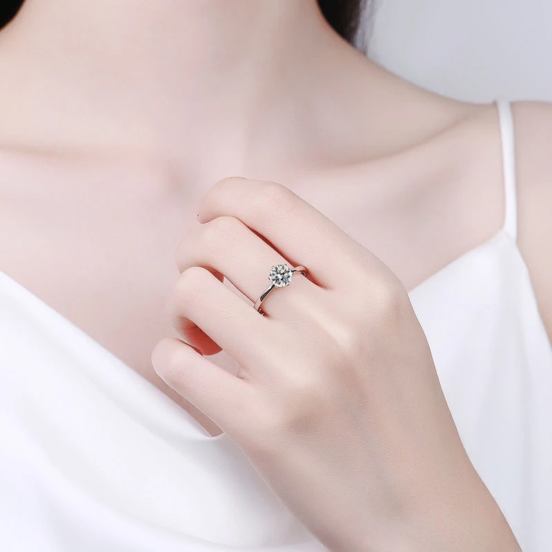 [南非优钻】NFYZ  周家六爪戒指  0.3CT