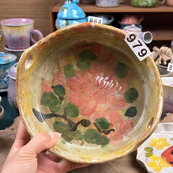 杯夏**～景德镇陶瓷手绘作品979大瑕