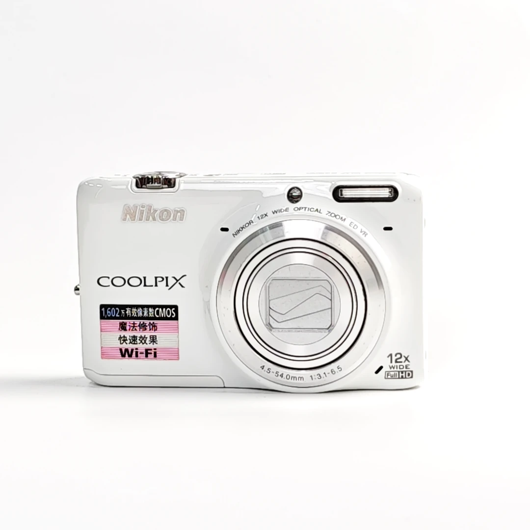 95新 Nikon/尼康 s6500白色长焦1600万像素12倍变焦ccd数码相机