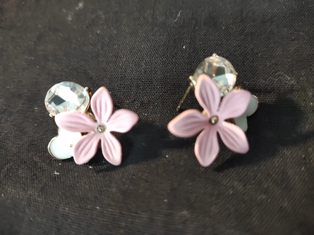 铜合金珐琅耳饰 耳环拼色高级感百搭复古古风配饰直播间链接