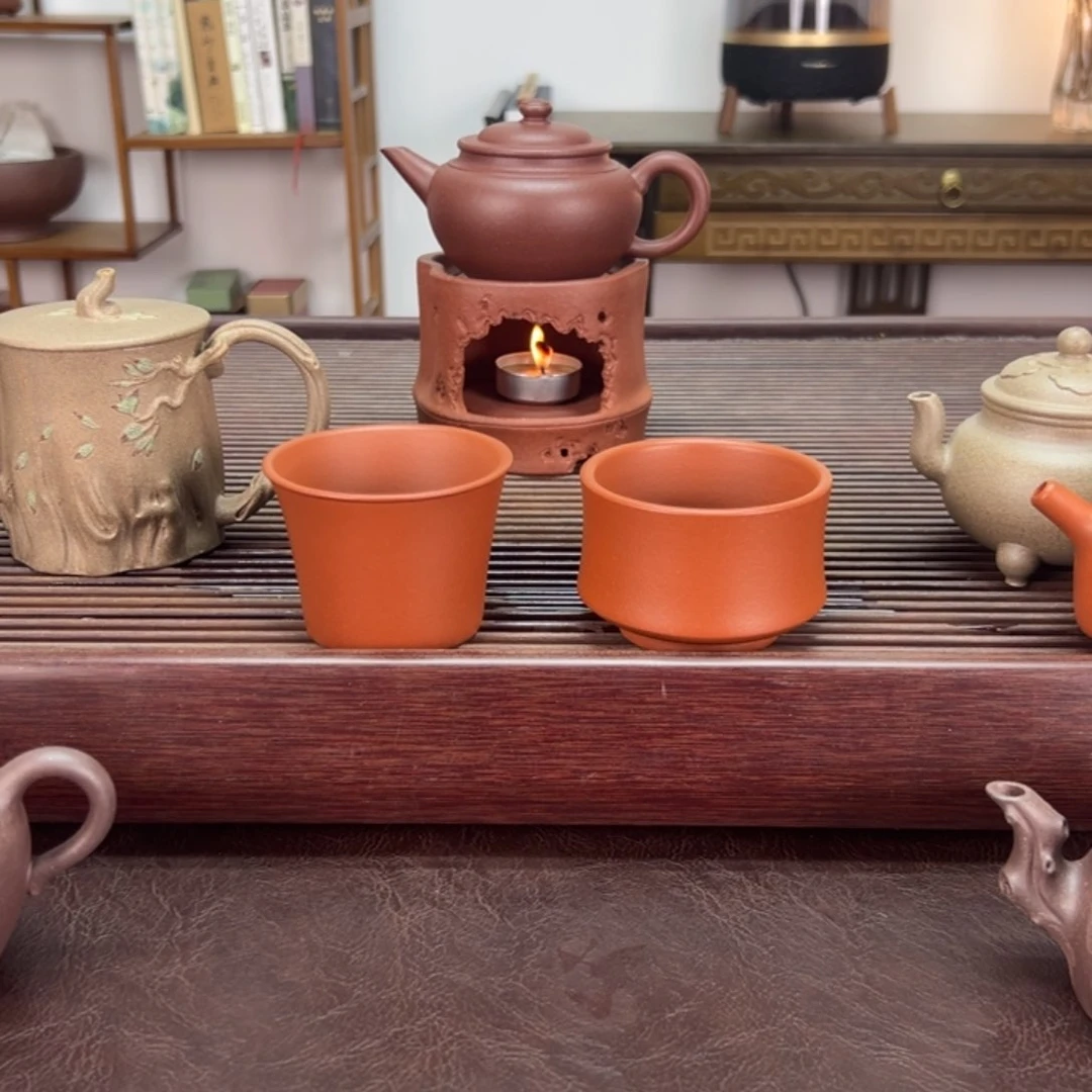 紫砂茶壶一**动杯子各两个