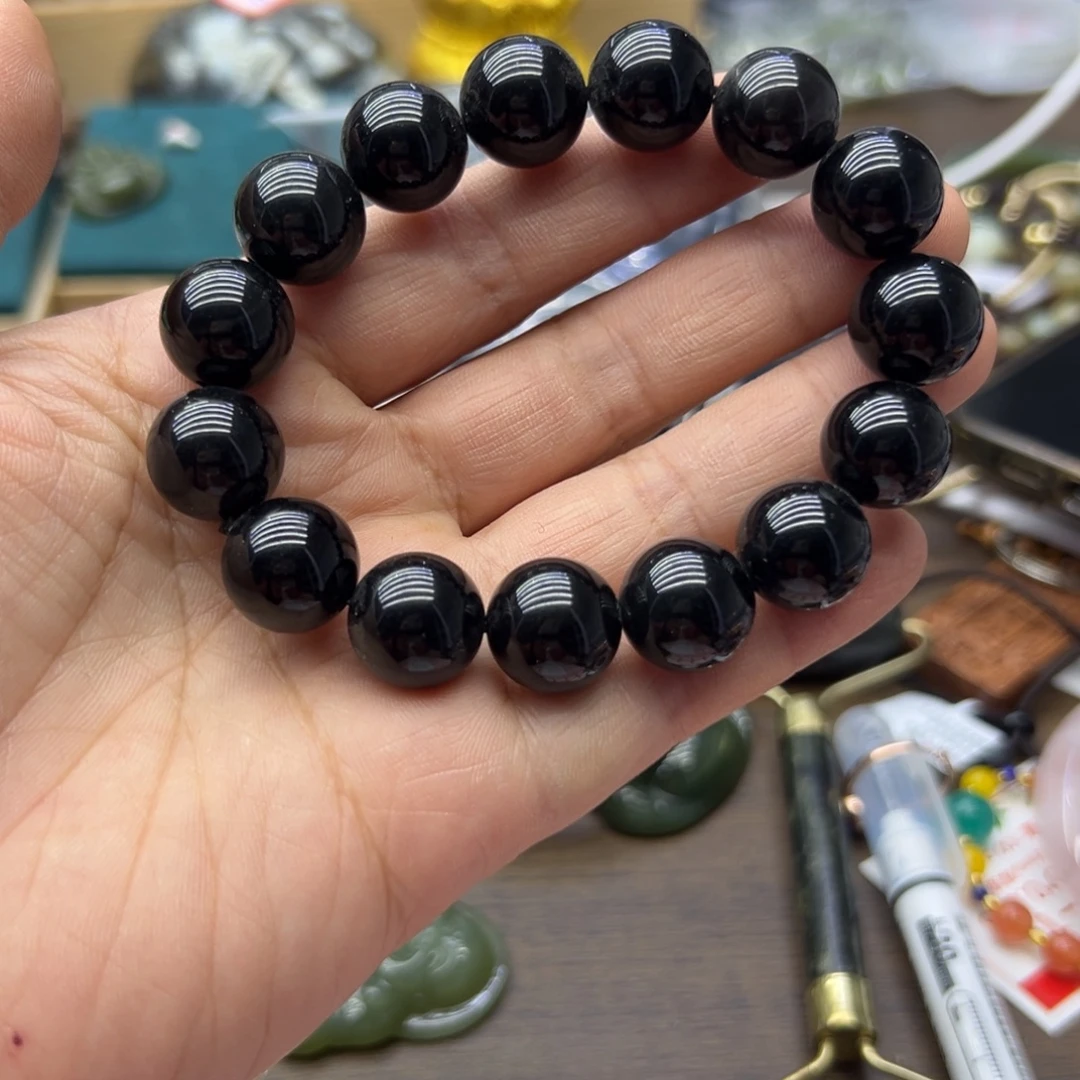 黑曜岩未镶嵌手链239