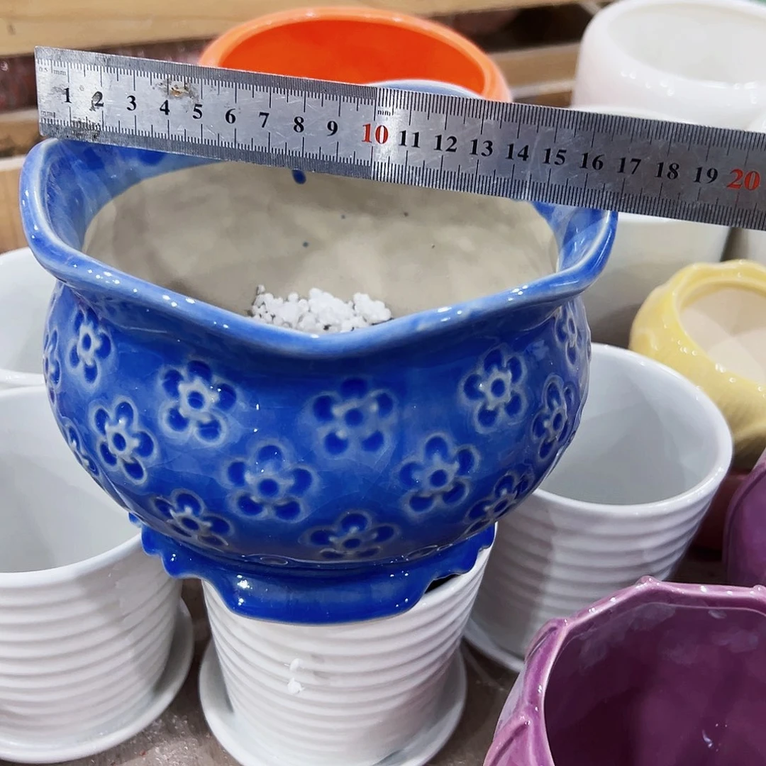 有孔，陶瓷花盆凑单10米包邮