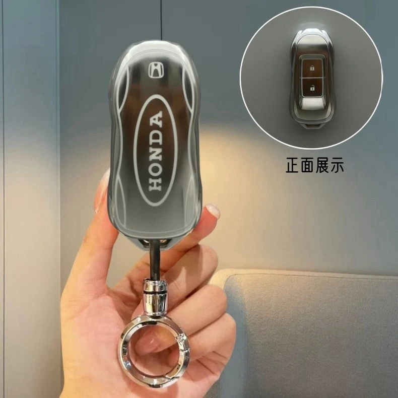 适用本田钥匙套crv雅阁urv缤智思域飞度皓影冠道凌派车壳扣女卡通
