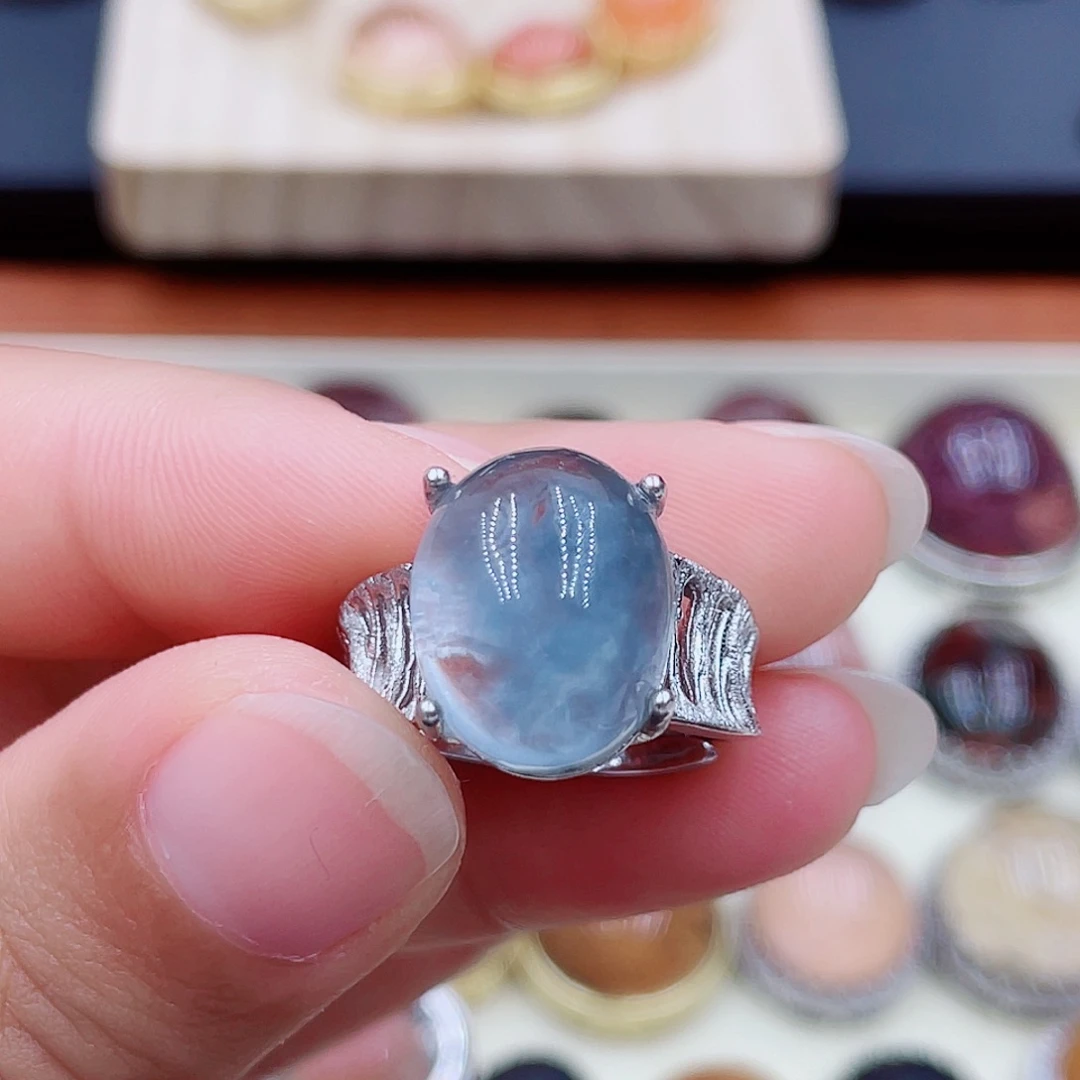 水晶戒指银S925镶嵌?***?