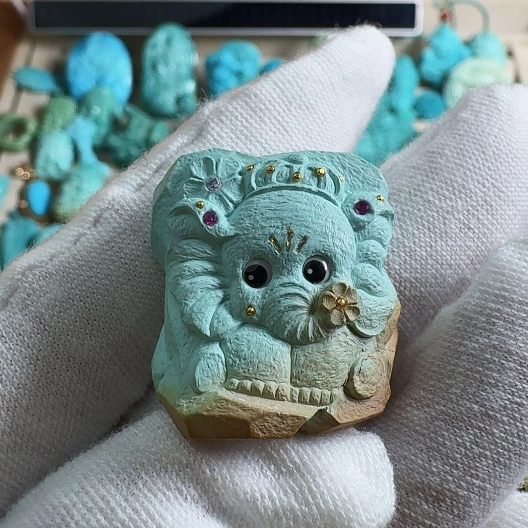 绿松石珠宝奇石未镶嵌