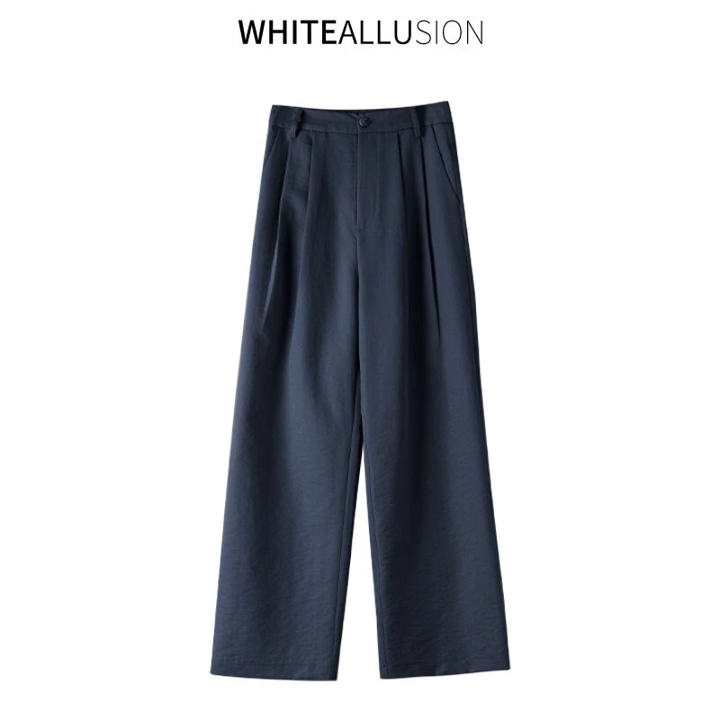 阔腿裤夏季显瘦垂顺直筒休闲裤垂感长裤西装九分显瘦宽松薄款3883