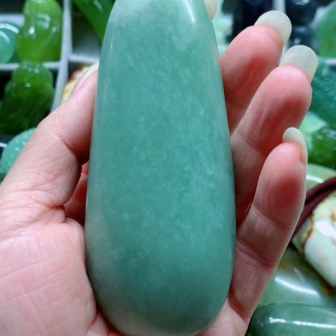 蛇纹石玉未镶嵌手把件