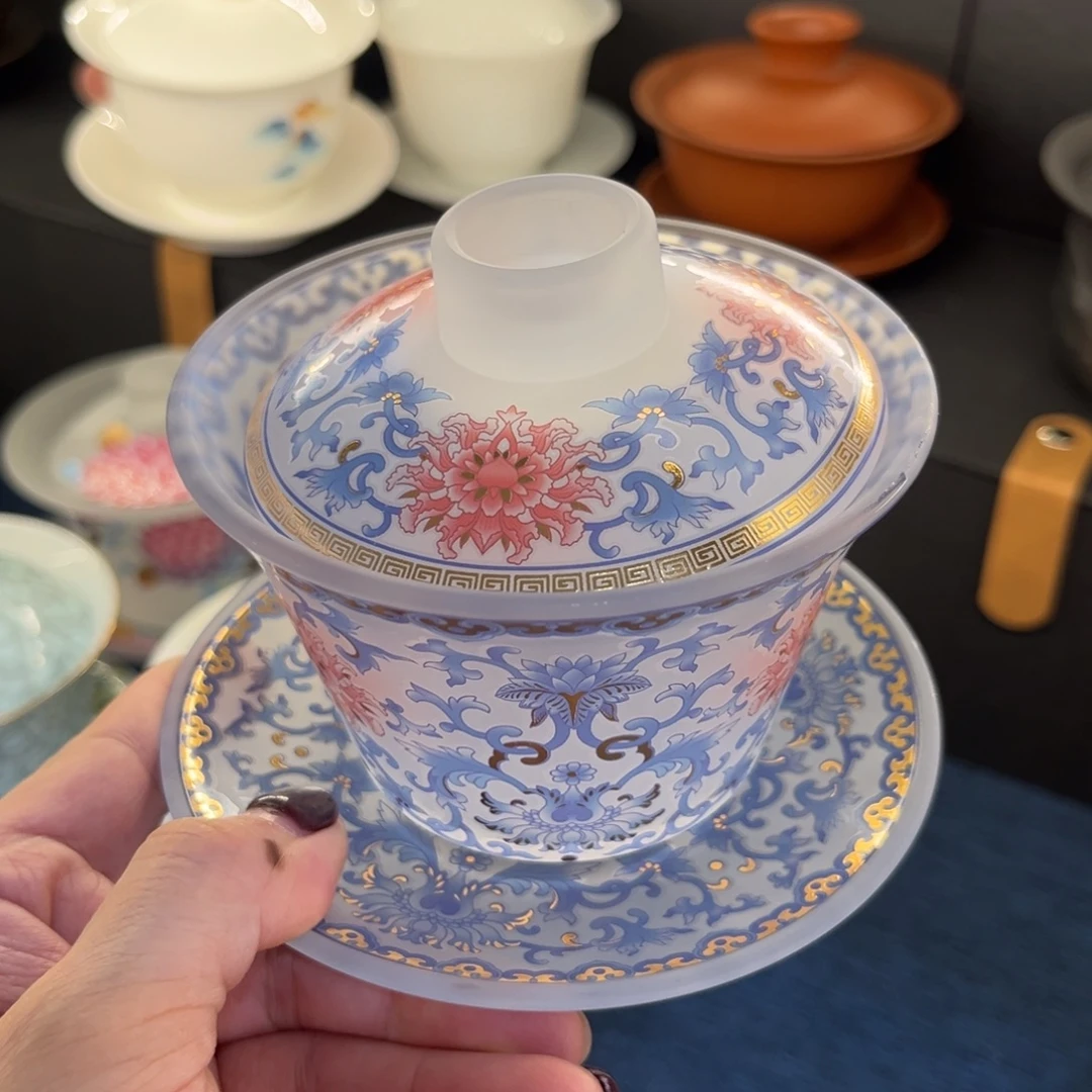 陶景德陶瓷盖碗茶具