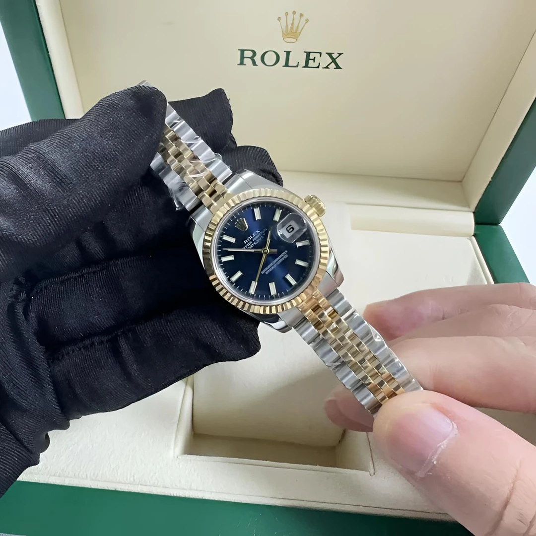 99新 Rolex/劳力士 日志179173/26mm/蓝盘条钉/自动机械/单表