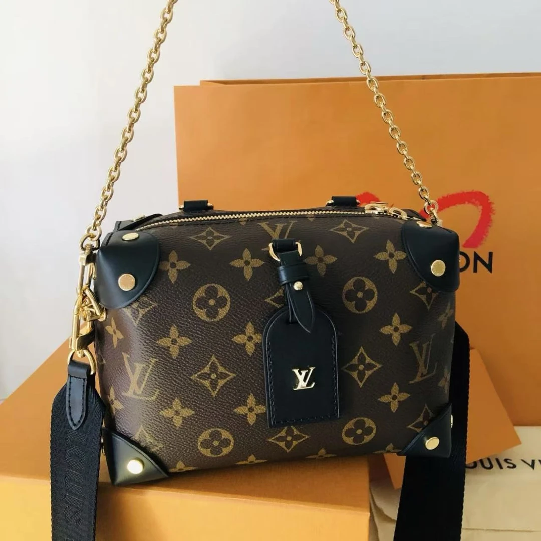 99新 LouisVuitton/路易威登 LV老花黑软盒子包 25090046-04