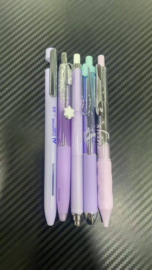 发紫色笔杆组合，到手5支黑墨。掉封蜡不售后