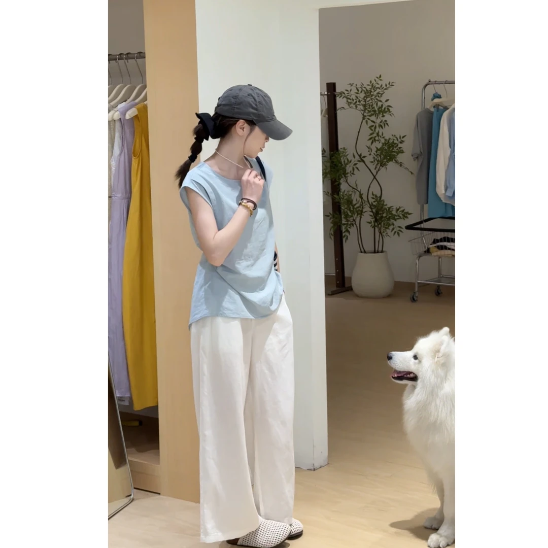 【海岛记忆】夏季新款显瘦气质韩系设计款小众时尚百搭上衣