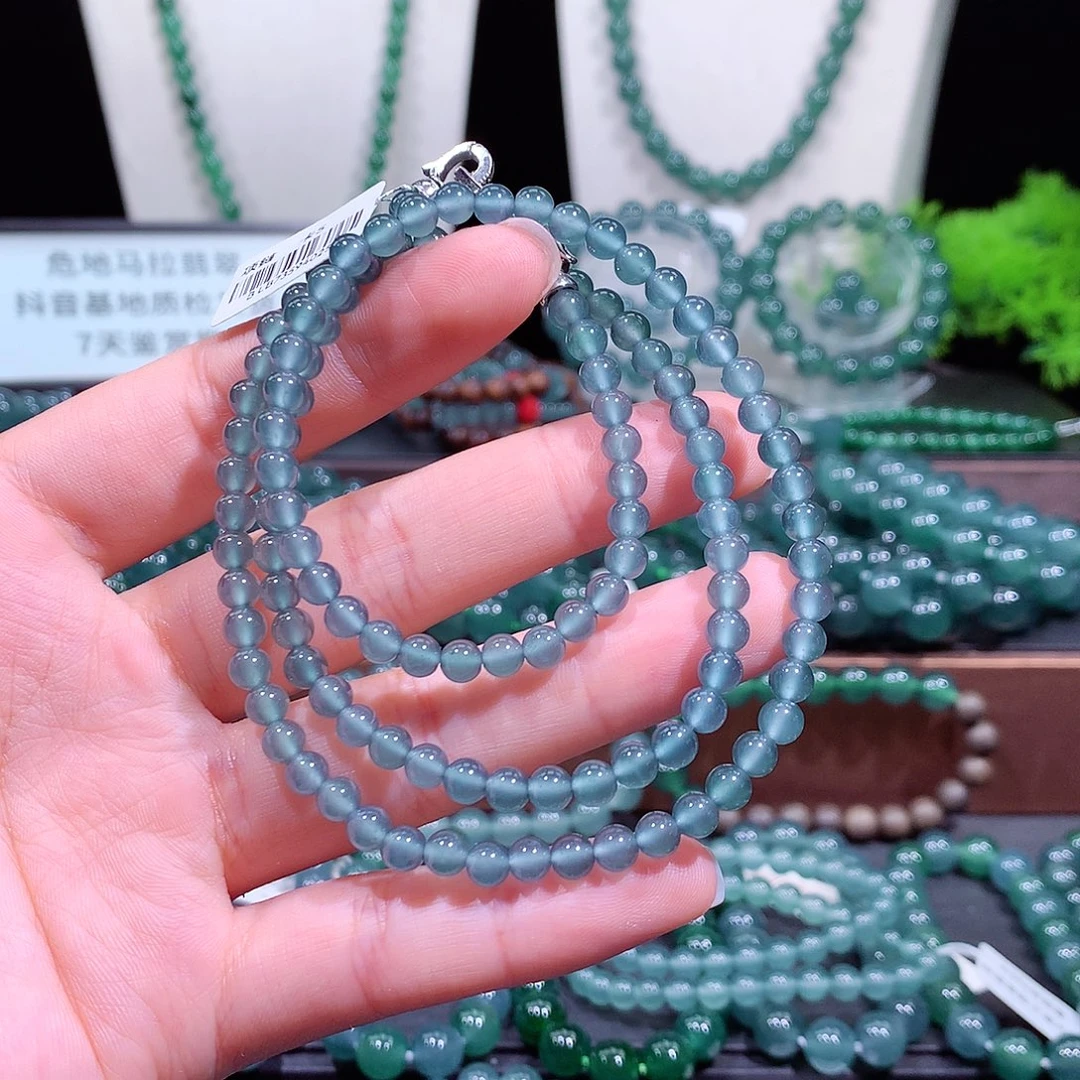 Z***y翡翠未镶嵌手链天然a货翡翠项链4.8