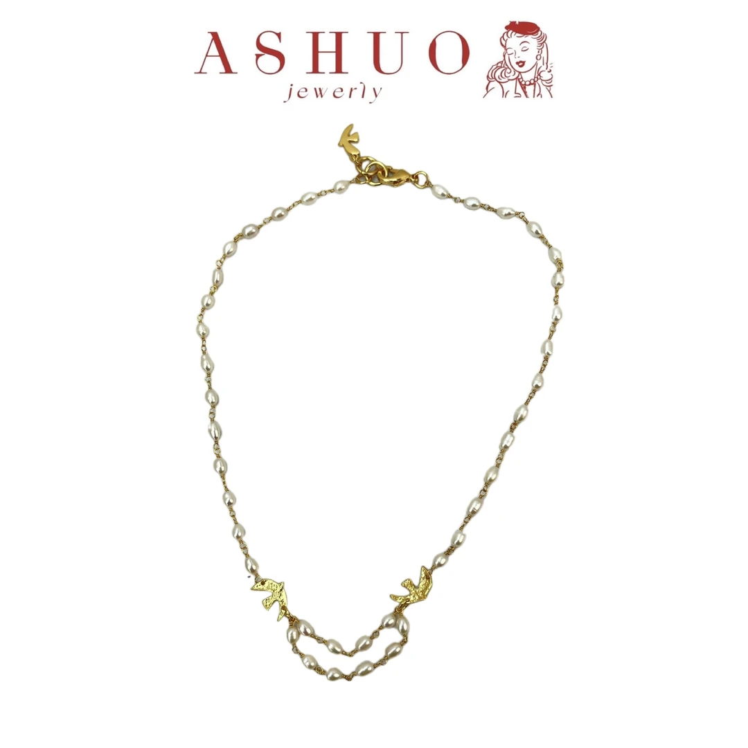 铜合金项链 阿烁中古Cecile&J  as10325