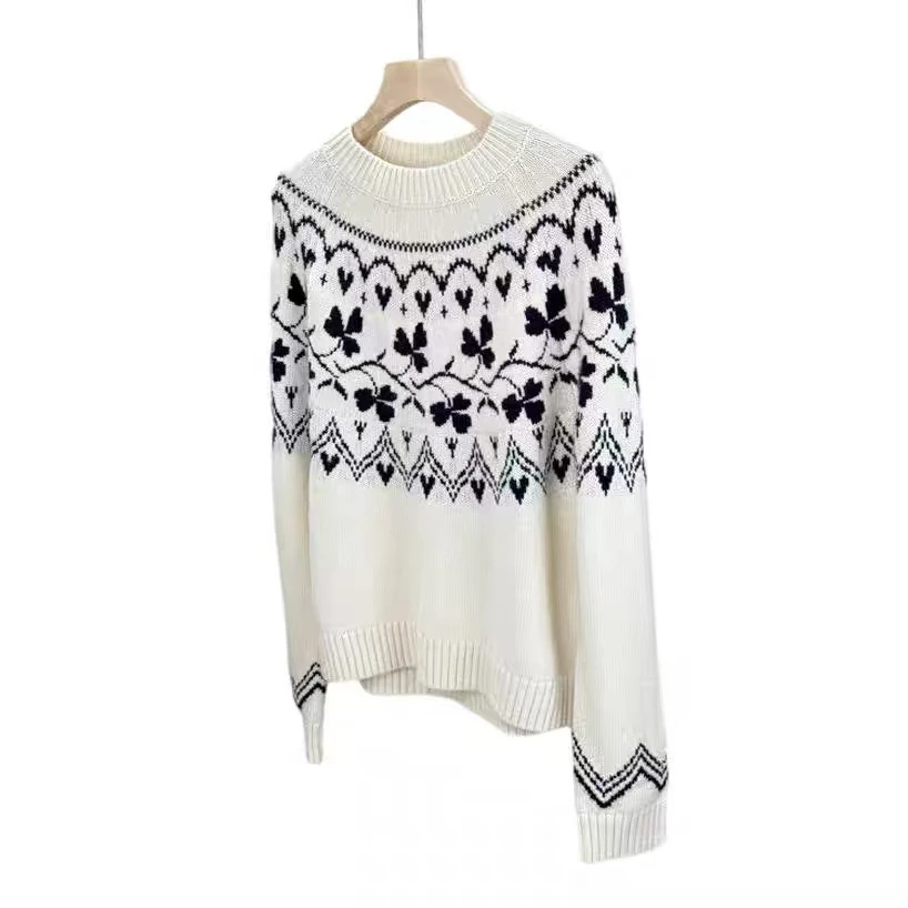 横扫！美爆啦！少量！羊绒牦牛绒费尔岛提花毛衣