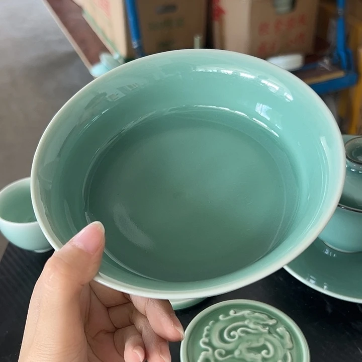 龙泉云间青瓷小米茶器