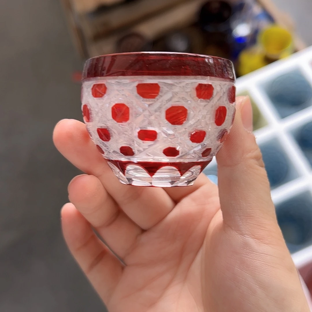水晶玻璃高脚款微瑕一个