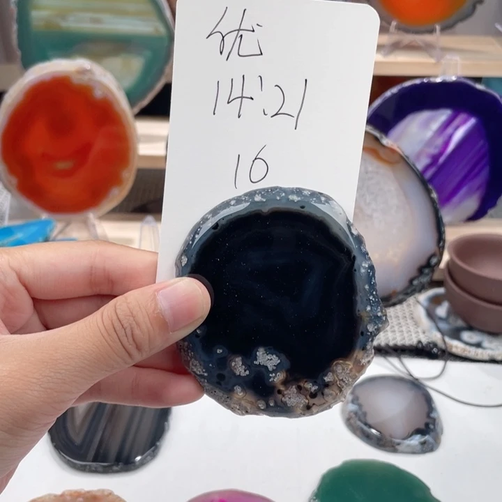 吊坠优***店巴西玛瑙原始切片