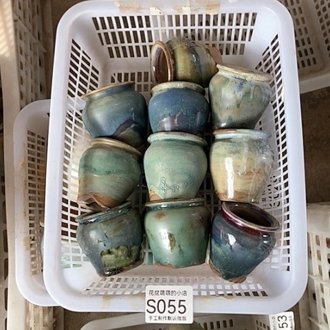紫砂花盆055微瑕品口径4到4.5左右