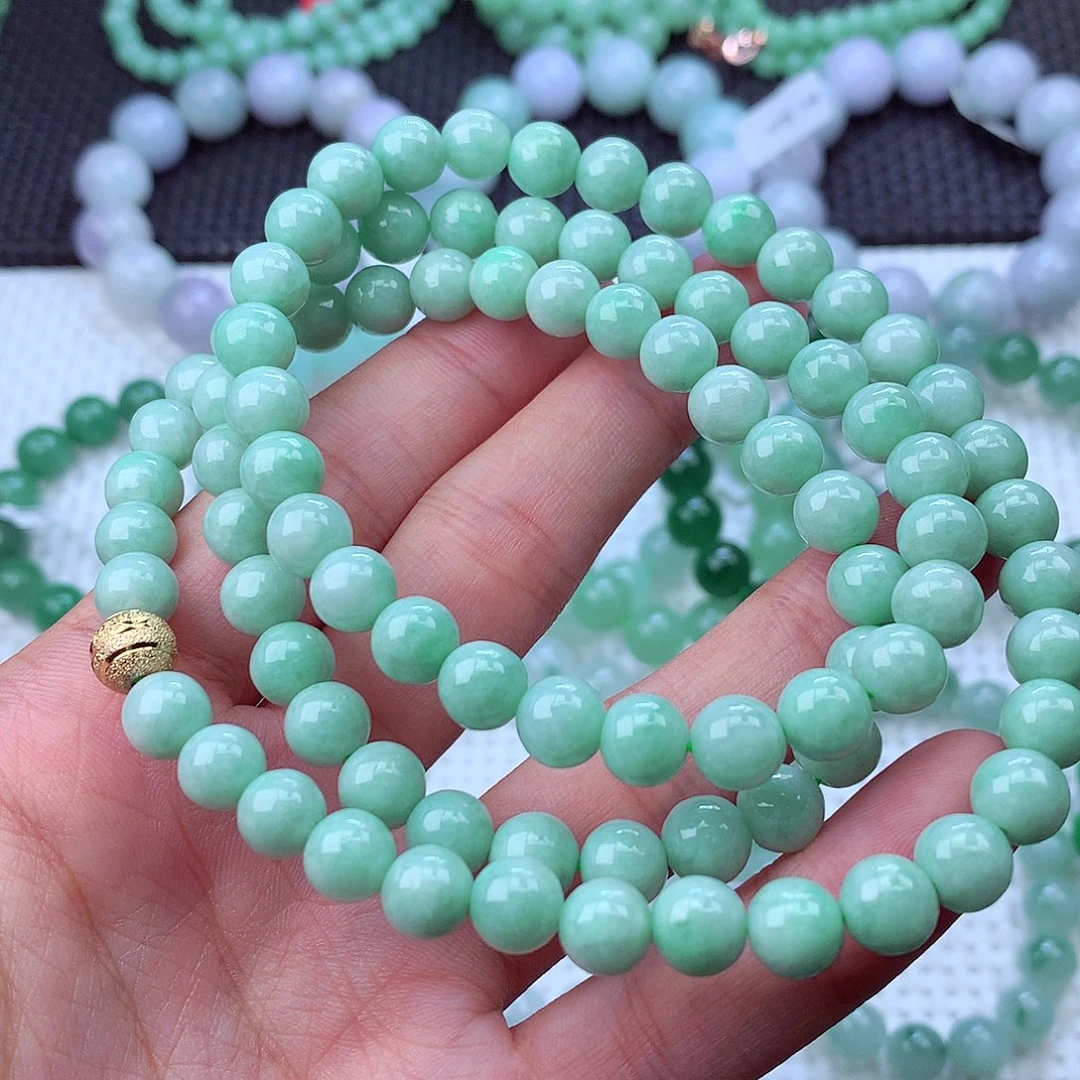 翡翠未镶嵌毛衣链