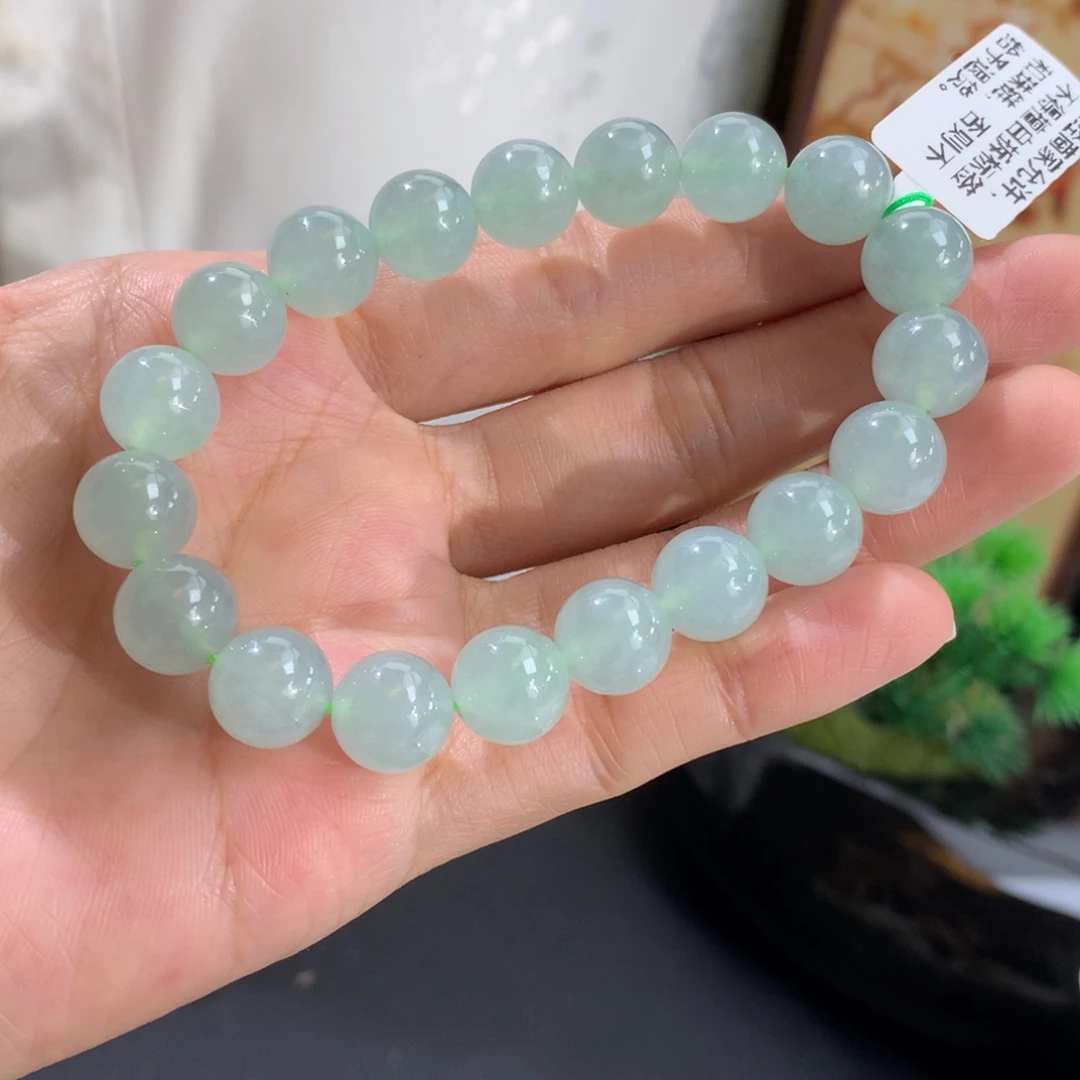 翡翠未镶嵌手串卡10胶润晴手串