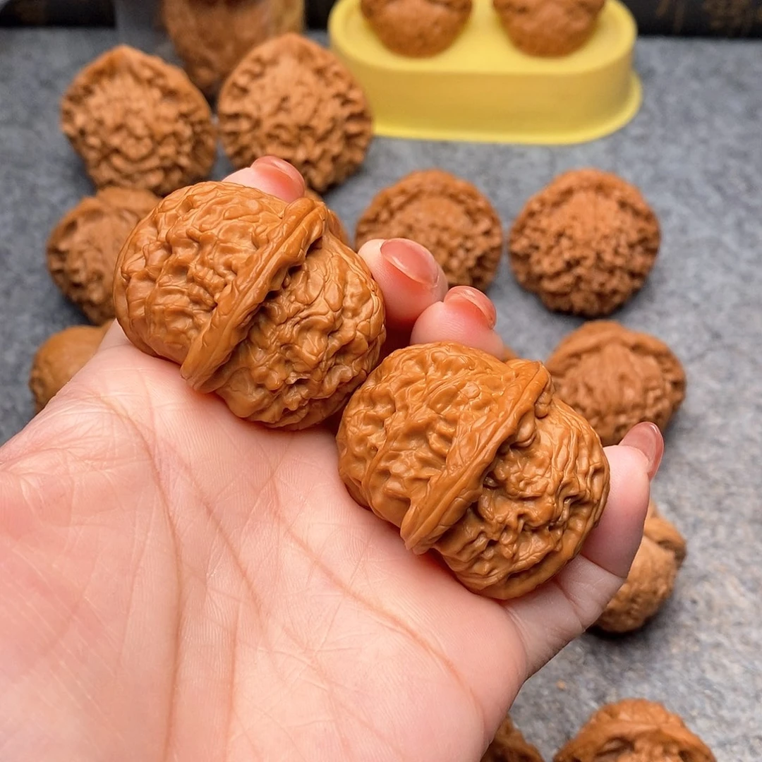 文玩核桃把件精品球白42全品