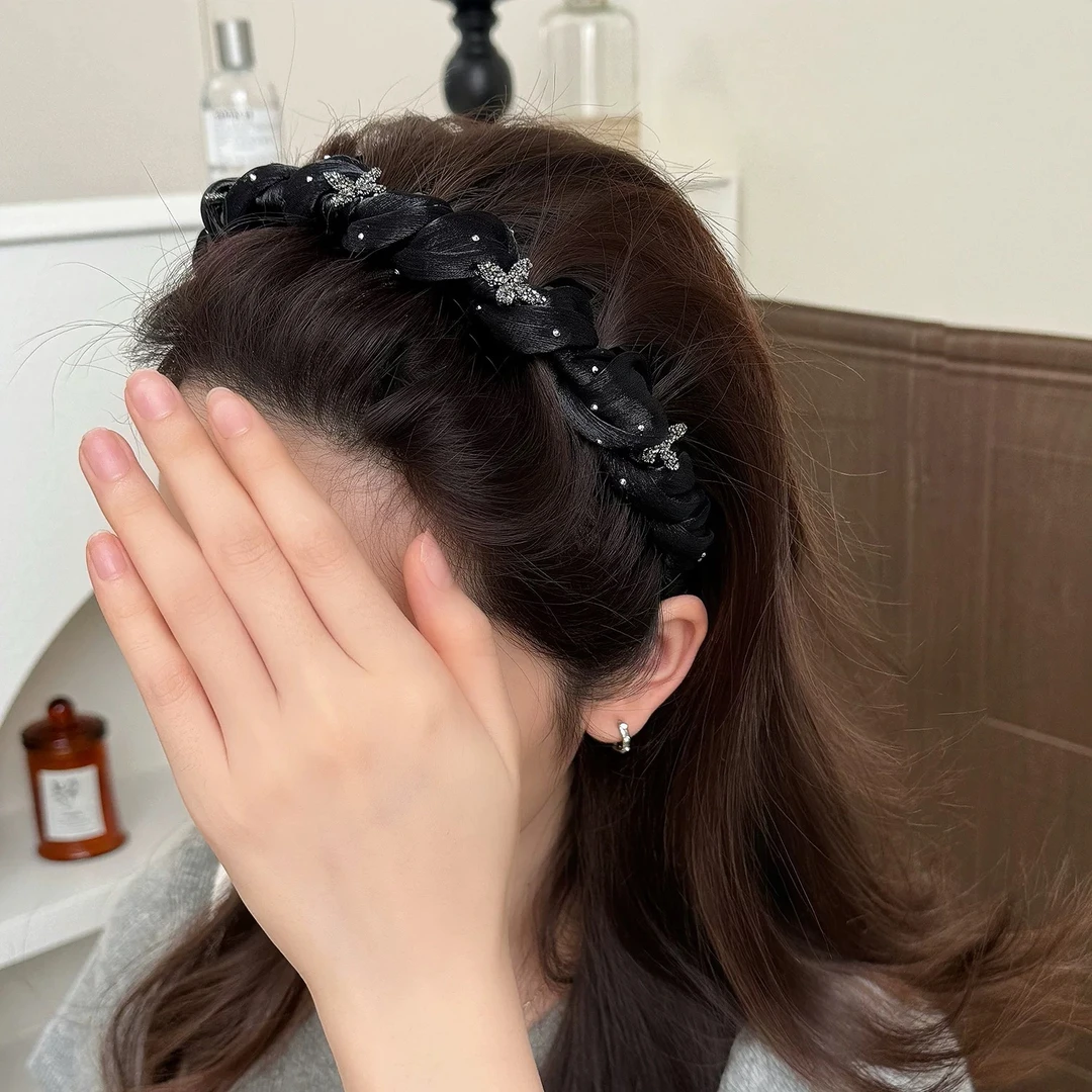 东方之珠高奢四叶草薄纱[四叶草发箍]  LG1252