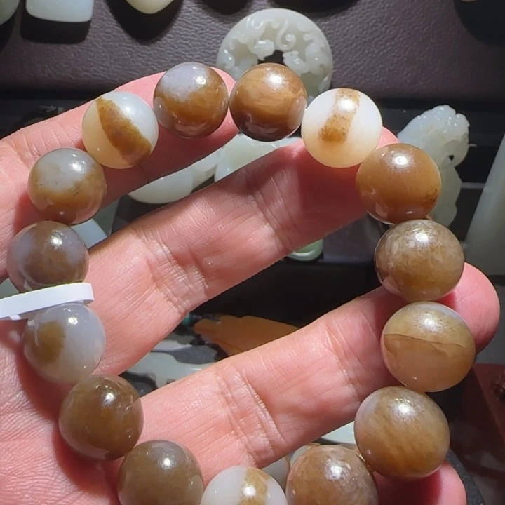 手链未镶嵌和田玉（糖玉）