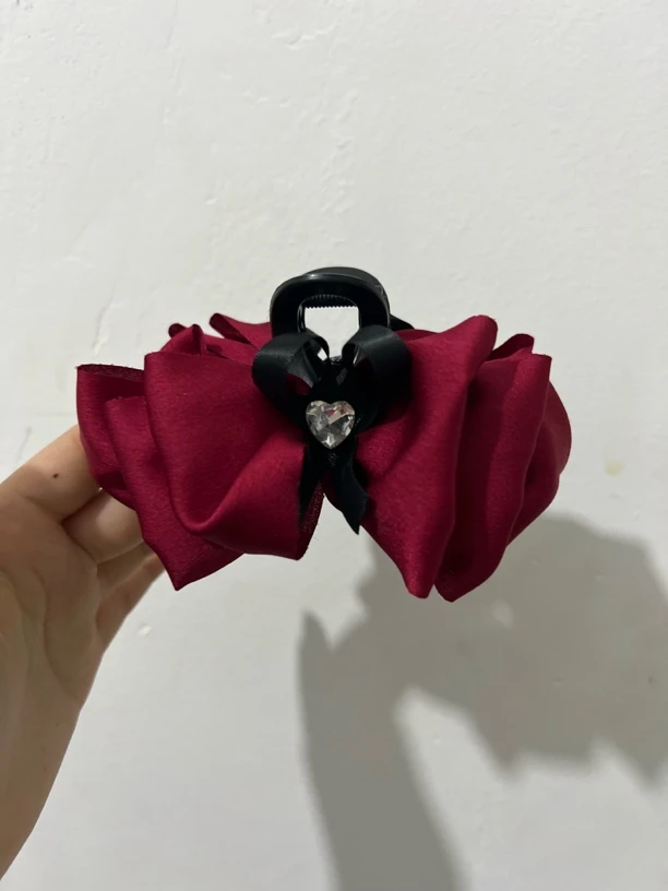 【NMM高定】多彩缎面时尚简约抓夹女孩发卡秋冬发夹气质鲨鱼夹夹子