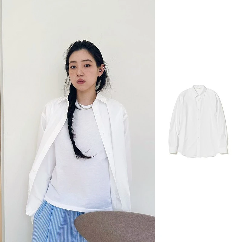 未使用  AURALEE 白色牛津纺衬衫 A25SS04TN-WHITE