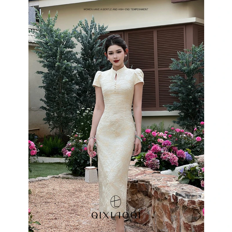 七小七Sicily【婧芙小姐】新中式国风旗袍收腰显瘦连衣裙女春夏季