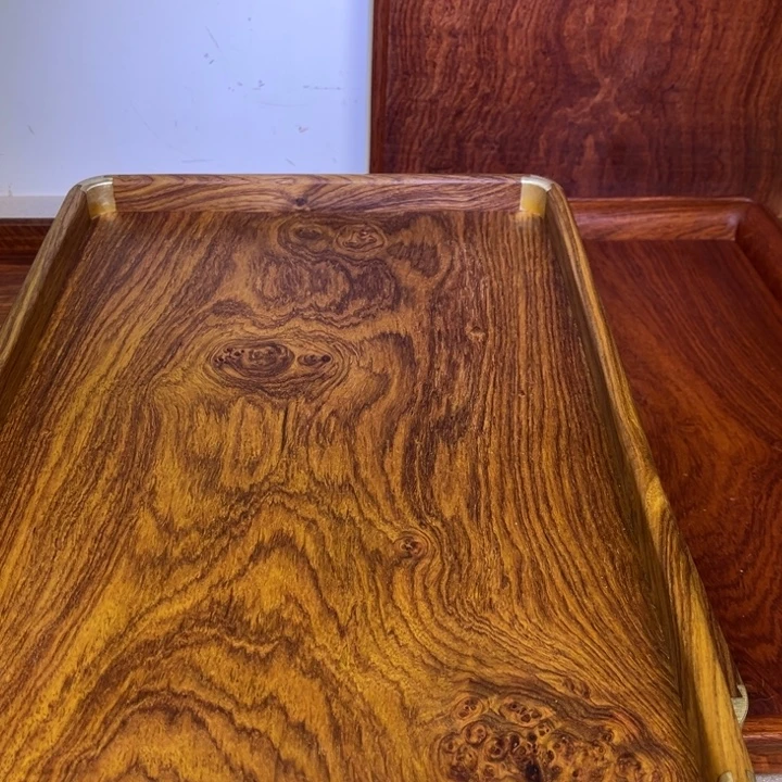 鹰***眼绒质木刺猬紫檀茶盘